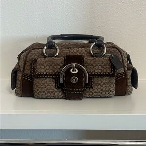 Coach Brown Signature Tote Bag